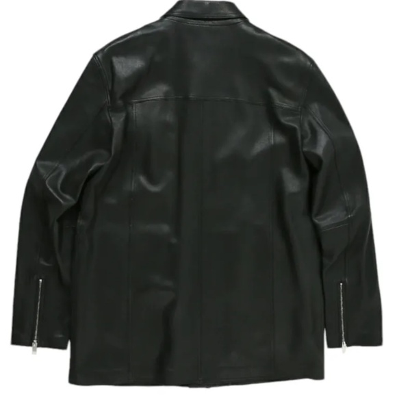 DIESEL Smooth Lambskin L-Ader Black Leather Jacket, Size XL - Picture 16 of 16